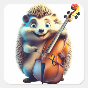 Caricature, Cartoon, Illustration  A musical  Square Sticker
