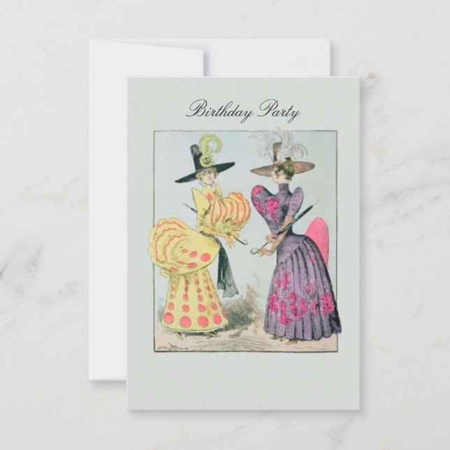 Caricature Fashions ~  Invitations / RSVP (Front)