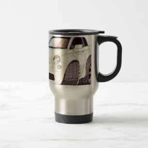 Caricature Fiat 500 way tuning! Travel Mug