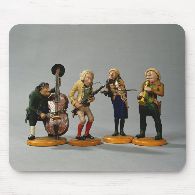 Caricature figurines of musicians mouse mat (Front)