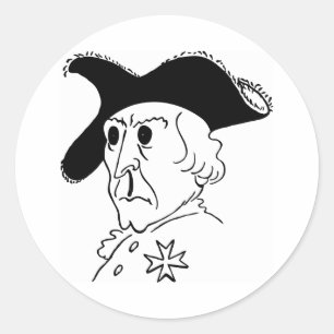 Caricature Frederick the Great Classic Round Sticker