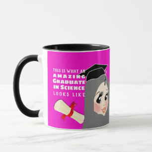 Caricature GRADUATE Gift Female Hijab Muslim Mug