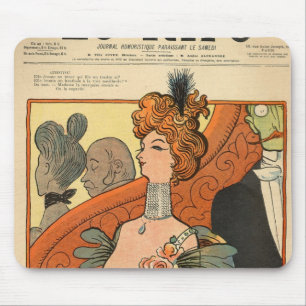 Caricature of a French Marquise Mouse Mat