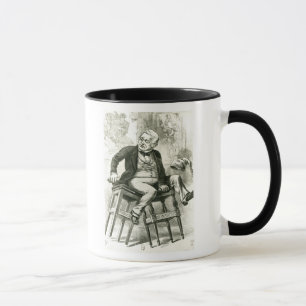 Caricature of Adolphe Thiers between two Mug
