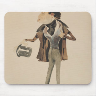 Caricature of Alexander Dumas Pere Mouse Mat