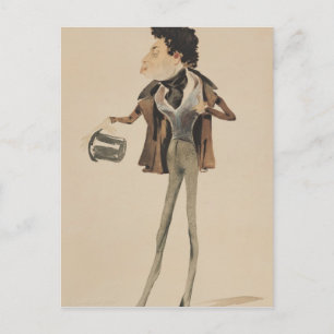 Caricature of Alexander Dumas Pere Postcard