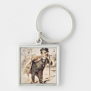 Caricature of Chester Alan Arthur, c.1883 Key Ring