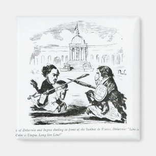 Caricature of Delacroix and Ingres Magnet