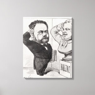 Caricature of Emile Zola Canvas Print