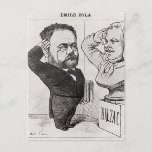 Caricature of Emile Zola Postcard