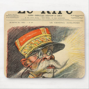 Caricature of General Zurlinden Mouse Mat
