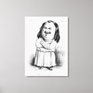 Caricature of Honore de Balzac Canvas Print
