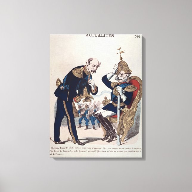 caricature of Kaiser Wilhelm  of Prussia Canvas Print (Front)
