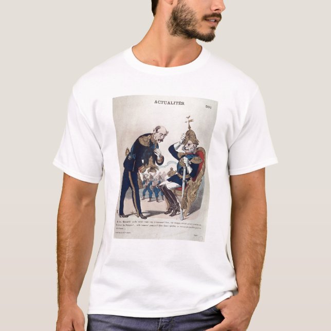 caricature of Kaiser Wilhelm  of Prussia T-Shirt (Front)