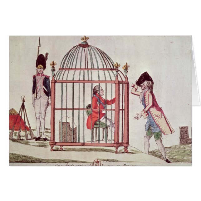 Caricature of Louis XVI in a cage (Front Horizontal)
