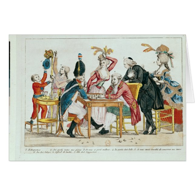 Caricature of Louis XVI  playing chess (Front Horizontal)