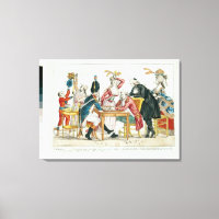 Caricature of Louis XVI  playing chess