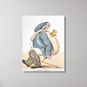 Caricature of Louis XVIII 1815 Canvas Print