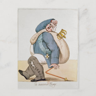 Caricature of Louis XVIII  1815 Postcard