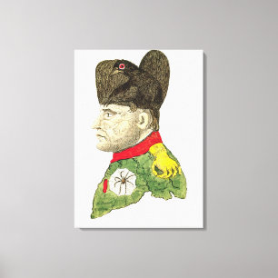 Caricature of Napoleon Bonaparte Canvas Print