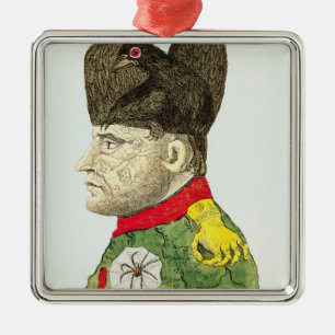 Caricature of Napoleon Bonaparte Metal Tree Decoration