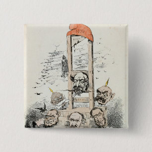 Caricature of Napoleon III Otto 15 Cm Square Badge
