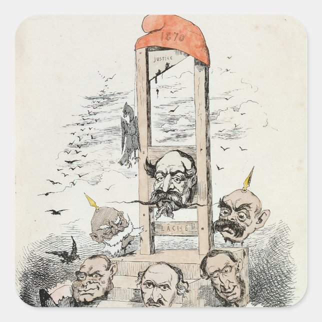 Caricature of Napoleon III  Otto Square Sticker (Front)