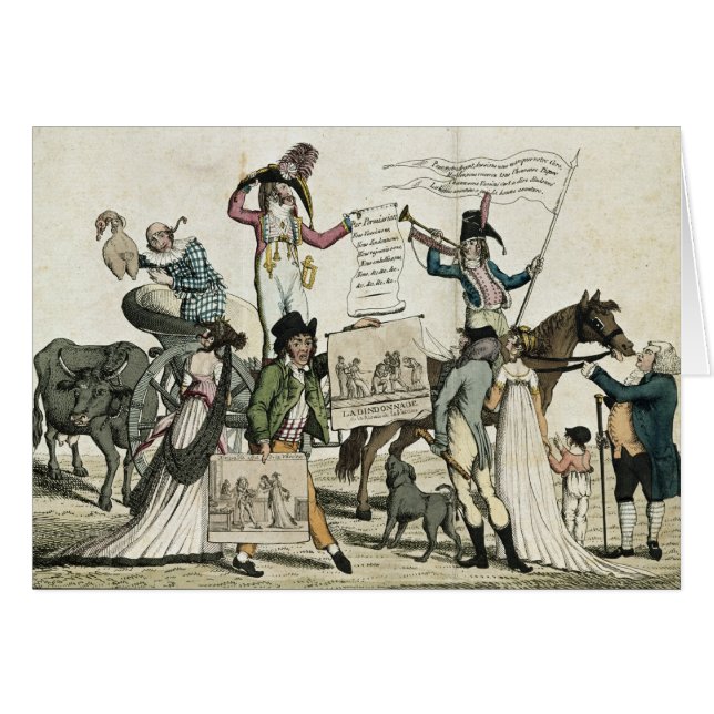 Caricature of quack doctors offering vaccines (Front Horizontal)