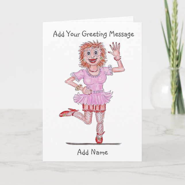 Caricature of Saucy Woman Card (Front)