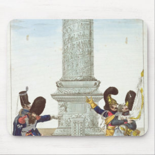 caricature of soldiers at the Colonne Vendome Mouse Mat