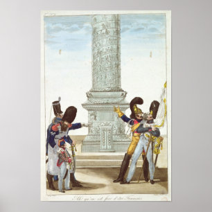 caricature of soldiers at the Colonne Vendome Poster
