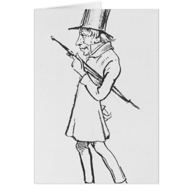 Caricature of Soren Aabye Kierkegaard (Front)