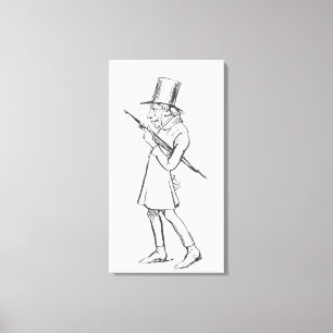 Caricature of Soren Aabye Kierkegaard Canvas Print