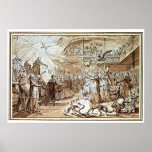 Caricature of the clergy poster