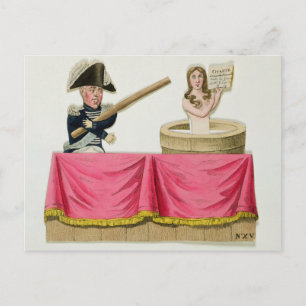 Caricature of the Constitutional Charter Postcard