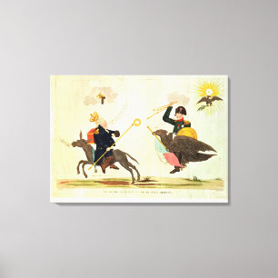 Caricature of the 'Hundred Days' Canvas Print