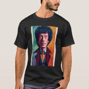 Caricature Of Tom Baker As Dr. Who By Jason Seil T-Shirt