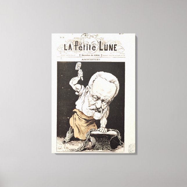 Caricature of Victor Hugo Canvas Print (Front)