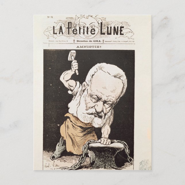 Caricature of Victor Hugo Postcard (Front)