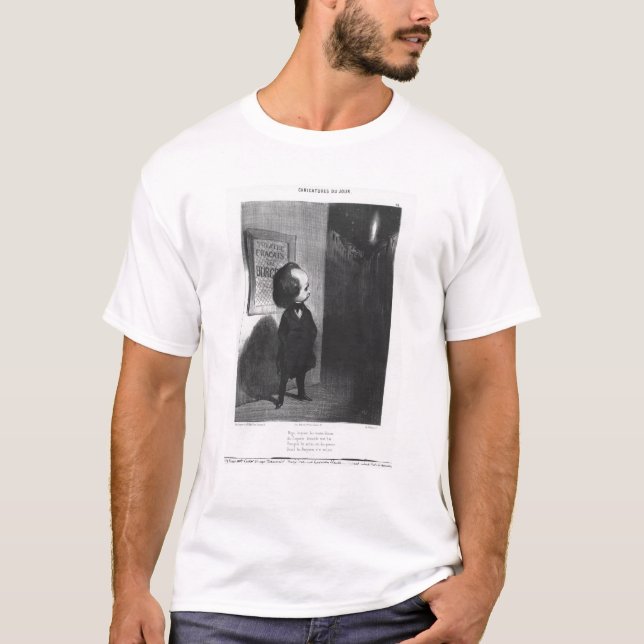 'Caricatures du jour', caricature of Victor Hugo T-Shirt (Front)