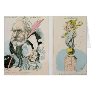 Caricatures of Victor Hugo and Napoleon III
