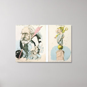 Caricatures of Victor Hugo  and Napoleon III Canvas Print