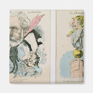 Caricatures of Victor Hugo and Napoleon III Magnet