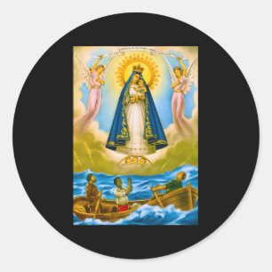 Caridad Del Cobre Cuba Santeria Oshun Classic Round Sticker