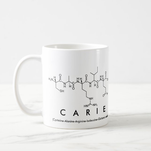 Carie peptide name mug (Left)