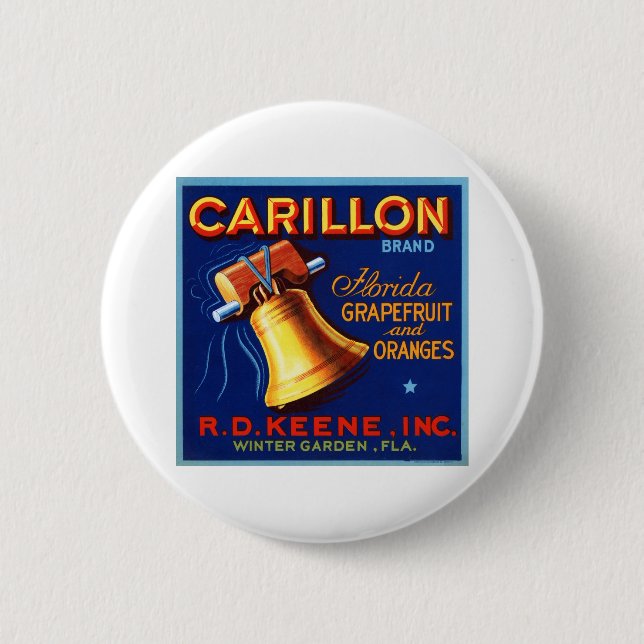 Carillon Brand Florida Grapefruit 6 Cm Round Badge (Front)
