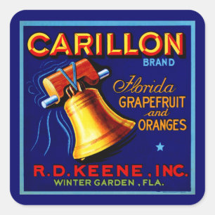 Carillon Florida Grapefruits Square Sticker