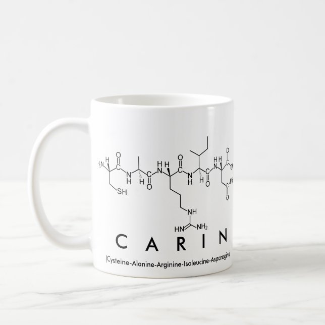 Carin peptide name mug (Left)
