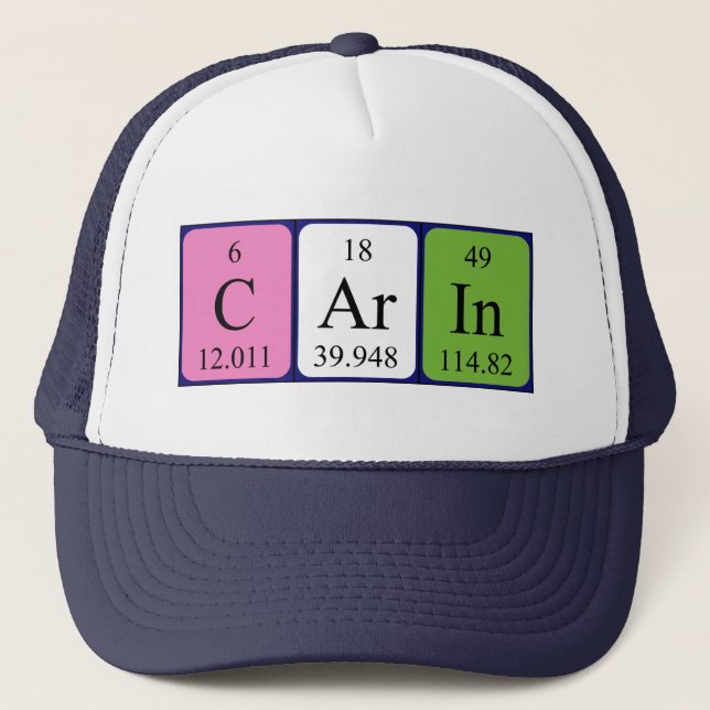 Carin periodic table name hat (Front)