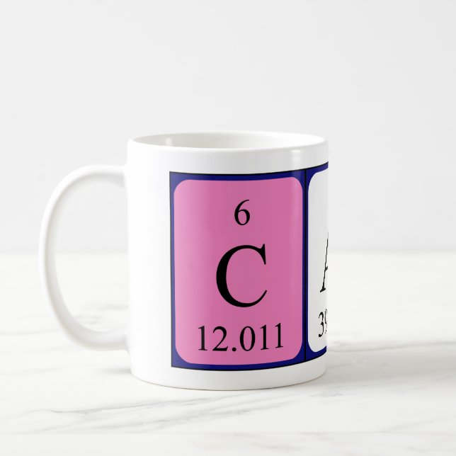 Carin periodic table name mug (Left)